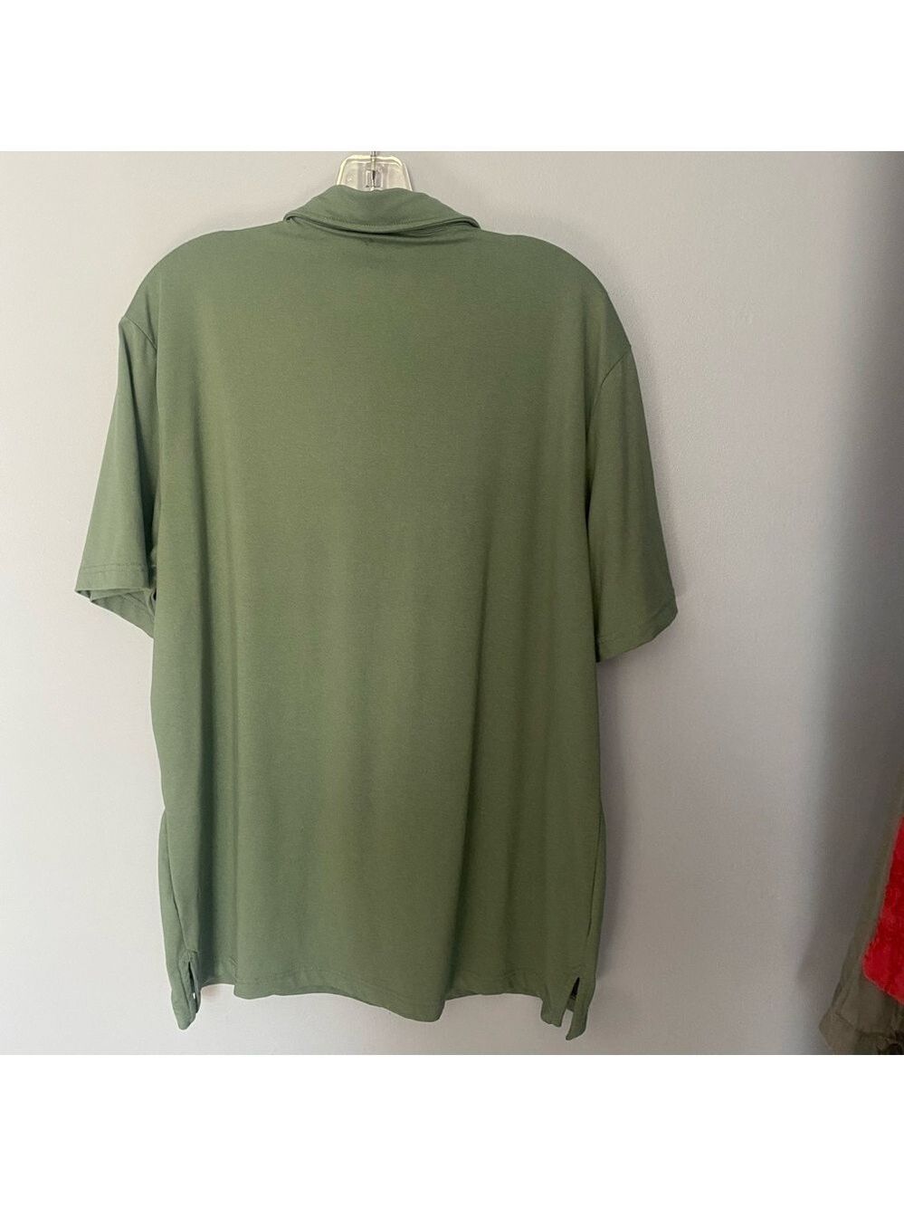 01.Algo Men’s Olive Green Performance Polo Shirt UPF 40 Golf Outdoor XL - Picture 3 of 5